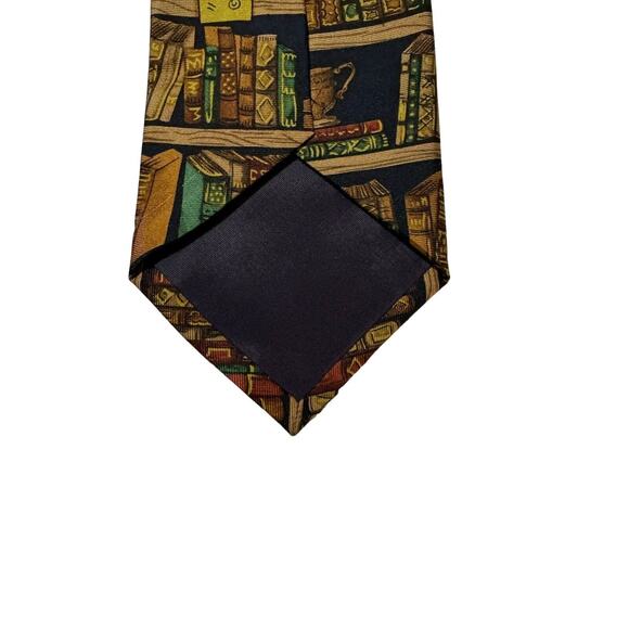 Alynn Neckwear Ex Libris Library Books Teacher Librarian Novelty Necktie Silk - Picture 5 of 7